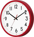 HZDHCLH Wall Clock Red, Silent Wall Clocks Battery Operated 12 Inch Modern Non - Image 8