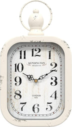 Menterry Small Retro Rectangle Wall Clock, Battery Operated Silent Decor Wall by Menterry