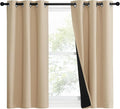 NICETOWN Bedroom Full Blackout Curtain Panels, 37 by 40-inch, Biscotti Beige by NICETOWN