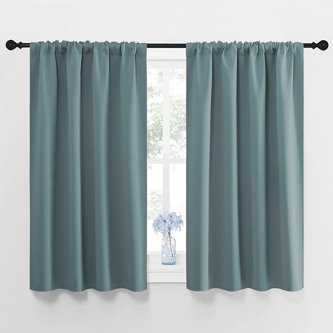NICETOWN Greyish Blue Blackout Curtains Panels by NICETOWN