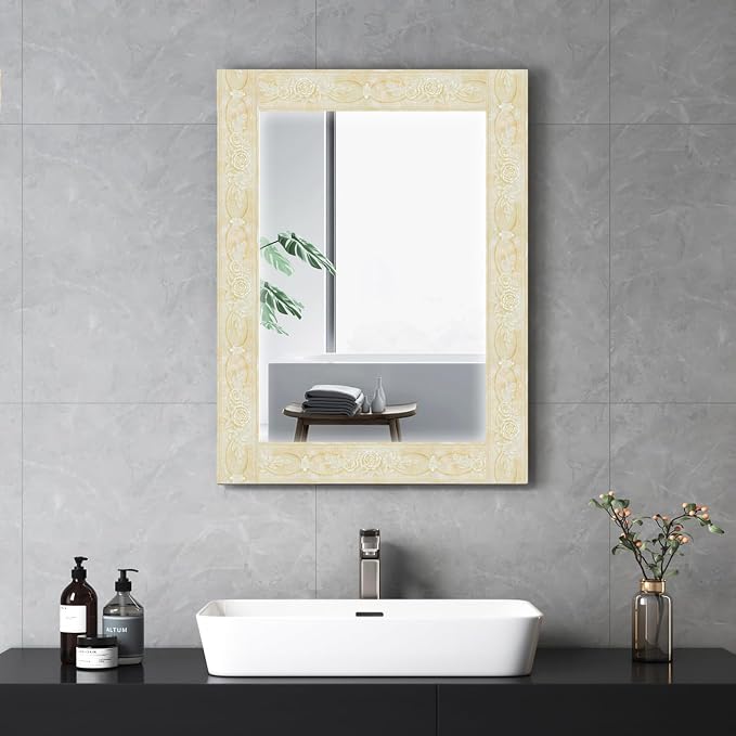 AbaBoorty Beige Floral Wallpaper Border Decor 394"X4.1" Peel and Stick Wall - Image 2