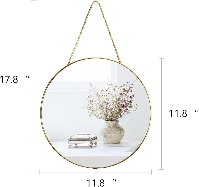 YCHMIR 11.8-inch Small Round Wall Mirror - Image 6