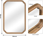 WallBeyond 24" x 36" Rounded Corner Arch Wall Mirror - Image 6