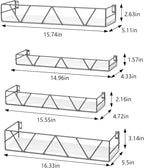 Amaoot Floating Shelves Set of 3, Home Wood Wall Shelf, Farmhouse Shelf - Image 3