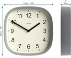 JONES CLOCKS® Sprite wall Clock | Modern Retro Rounded Square Clock | 10 inch | - Image 4