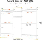 ONBRILL H3 Plus Expandable Wall Mounted Closet System, 5.7FT-8.2FT Closet - Image 2