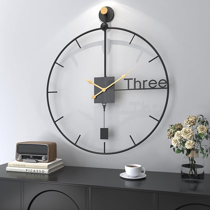 Cuspin 30 inch Large Wall Clocks Battery Operated Wall Clock - Image 7