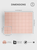 Bumusty Large Felt Bulletin Board, 30 Push Pins, 70 Adhesive Tabs - Image 2