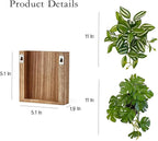 Wood Wall Planter Vase with Artificial Plants Wall Decor, Small Wall Hanging - Image 4