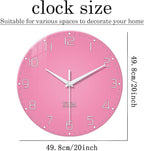 XNM Decorative Wall Clocks for Living Room Girls Pink Large Wall Clocks Battery - Image 3