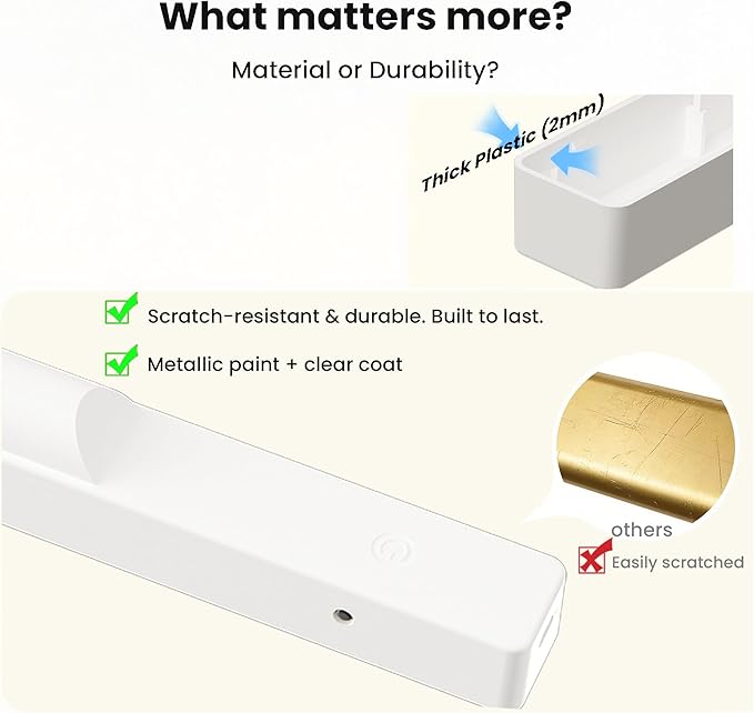 Picture Light with Remote - 16in White Rechargeable Battery Wall Light - Image 7