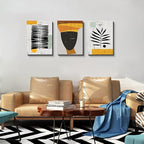 Framed Canvas Wall Art African Ethno Motive Wall Art Set, Abstract Ethno Art - Image 4