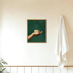 AtterrirArt Framed Funny Bathroom Wall Art, 8 * 10 inch, Hand - Image 6