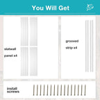 NeatiEase Slatwall Panel Wall Storage Systems, 4 x 4ft Slat Wall Paneling - Image 4