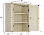 ChooChoo Bathroom Wall Cabinet, Over The Toilet Space Saver Storage Cabinet - Image 3
