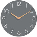 cicininc Wall Clock, 14 Inch Wooden Silent Non-Ticking, Decorative Battery by CICININCOfficial