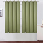 LEMOMO Sage Green Blackout Curtains 52 x 63 Inch Length/Set of 2 Curtain by Lemomo