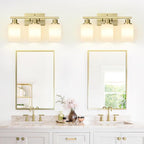 MOKATNG 3-Light Bathroom Light Fixtures, Aged Brass Vanity Light - Image 6
