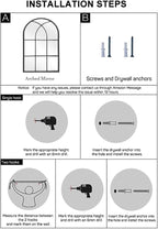 Dewfig Arched Window Wall Mirror, Decorative Mirror, Vanity Mirrors - Image 7