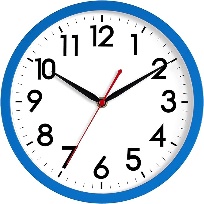AKCISOT Wall Clock 10 Inch Silent Non-Ticking Modern Clocks Battery Operated by Akcisot
