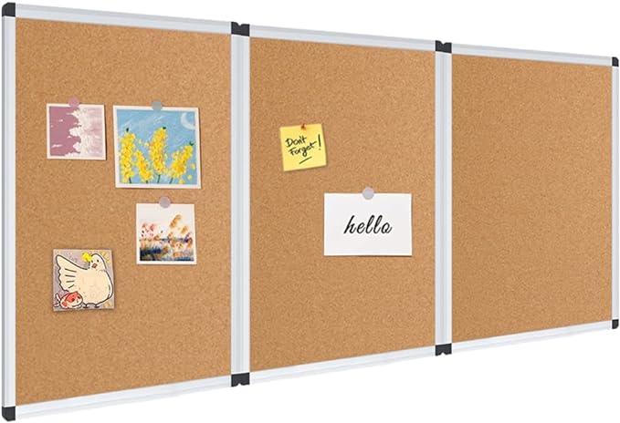 VIZ-PRO Cork Notice Board, 24 X 18 Inches, 3 Pack by VIZ-PRO