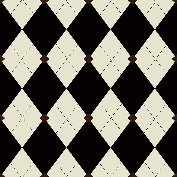Simon&Siff Retro Checkered Peel and Stick Wallpaper Black and White Cream - Image 9