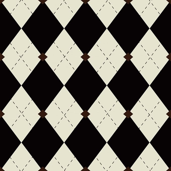 Simon&Siff Retro Checkered Peel and Stick Wallpaper Black and White Wallpaper - Image 8