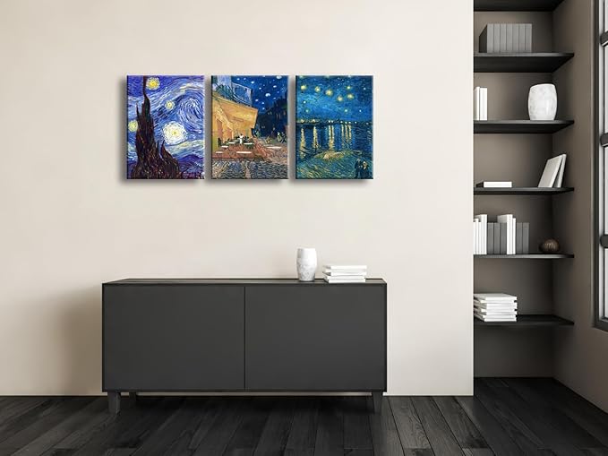 Wieco Art 3 Panels Canvas Prints of Vincent Van Gogh Paintings Reproduction - Image 5