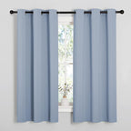 NICETOWN Vintage Blue Blackout Curtains 68 inches Length by NICETOWN