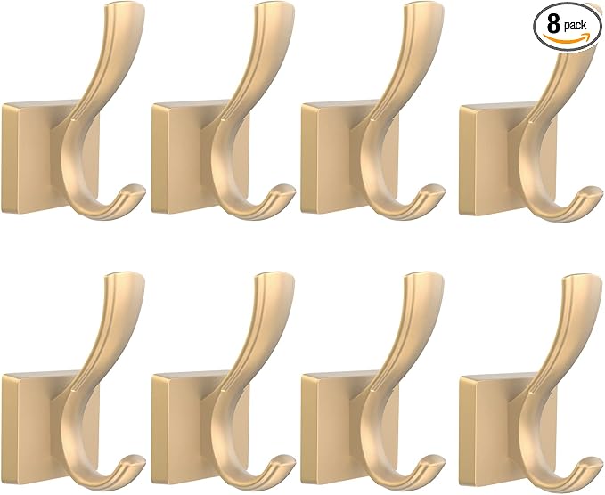 TOFIIGREM Gold Towel Hooks for Wall, Heavy Duty Thick Metal Bathroom Coat Hooks by TOFIIGREM