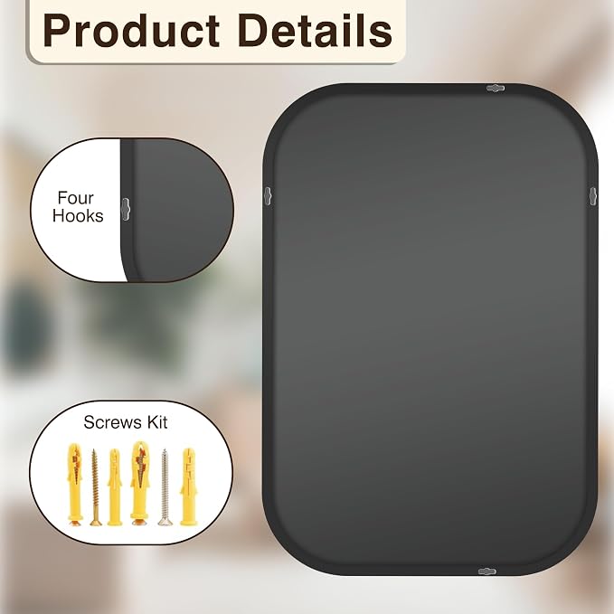 FICTOR Bathroom Vanity Mirror for Wall, 2 Pack 26" x 38" Rectangle Bathroom - Image 8