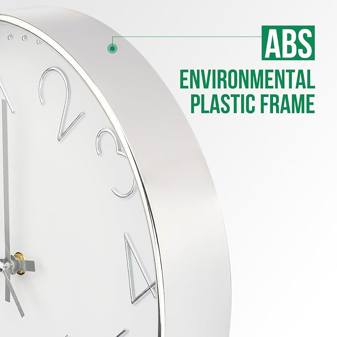 Wall Clock Non-Ticking Silent Modern Simple Style Round Decor Clock - Image 4
