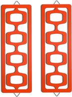 CroBlissful 2 Pcs Mid Century Modern Wall Art Wood Mid Century Elegance Decor by CroBlissful