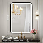 20x28 Inch LED Bathroom Mirror - Image 7