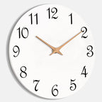 Mosewa Wall Clock White Silent Non Ticking Battery Operated Simple Minimalist - Image 5