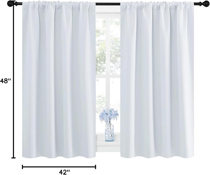 NICETOWN Greyish White Window Curtain Panels - Image 10