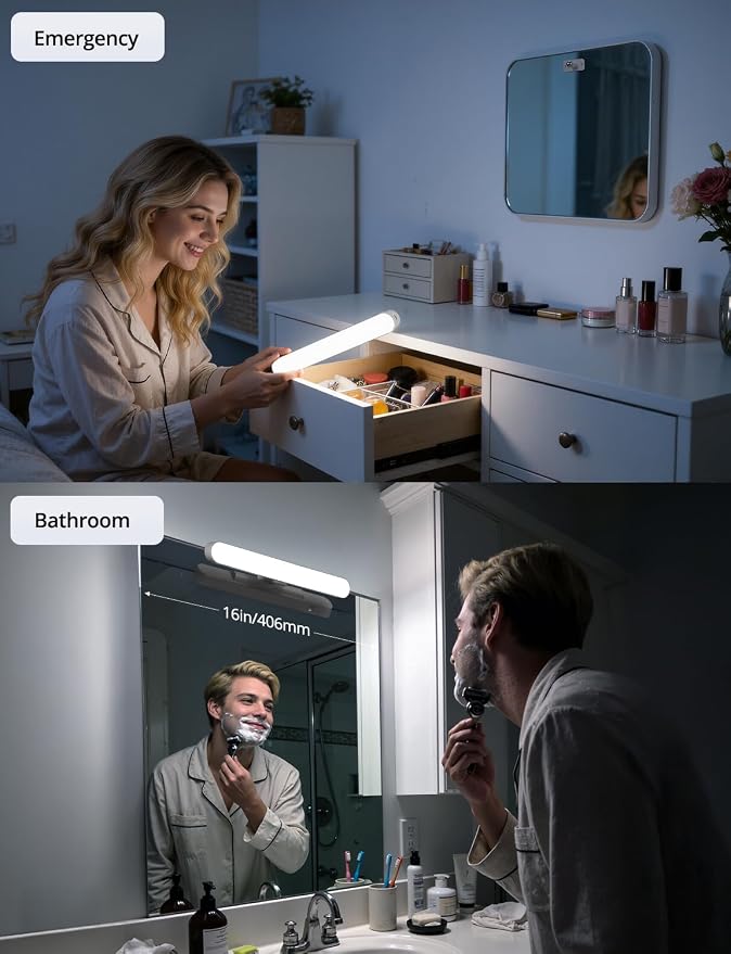 Combuh Rechargeable Makeup Light Bar LED Stick on Vanity Lighting - Image 7