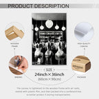 Vintage Black and White Framed Wall Art Trendy Women Drink Cocktail Posters - Image 2