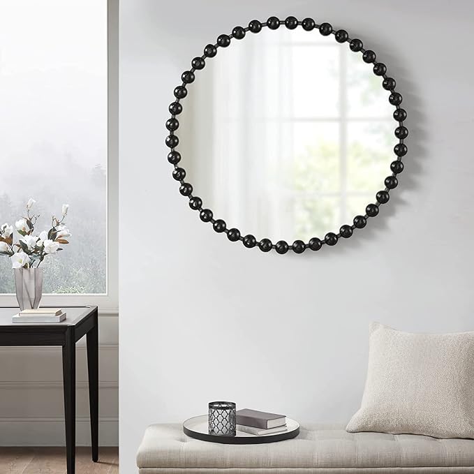 Madison Park Round Mirror, Metal Frame Circle Mirror 36 inch, Wall Art Decor - Image 11