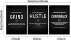 KAWAHONE Motivational Success Canvas Wall Art, Grind Hustle Confidence Wall - Image 7