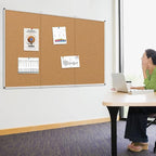 VIZ-PRO 96" x 48" Large Cork Bulletin Board, Foldable & Wall-Mounted Notice Pin - Image 6