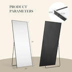 DUMOS Full Length Mirror with Stand 70.4"x25.6" Floor Standing Aluminum Frame - Image 6