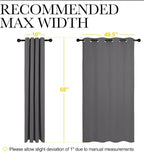 NICETOWN Grey Blackout Curtain Panels - Image 9