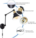 TRLIFE Plug in Wall Sconces, Dimmable Wall Sconce Swing Arm Wall Lights Plug in - Image 4