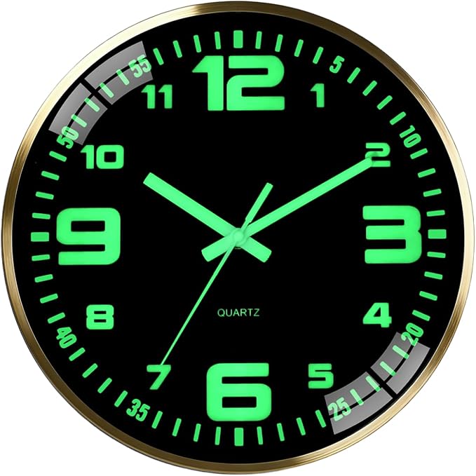 12-inch wall clock, battery powered, by Unknown