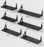 AMADA HOMEFURNISHING Wall Shelves Set of 6, Wood Floating Shelves - Image 3