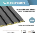 OUZUGIE WPC Acoustic Slat Wall Paneling, Living Room, TV Background, Study Room - Image 4