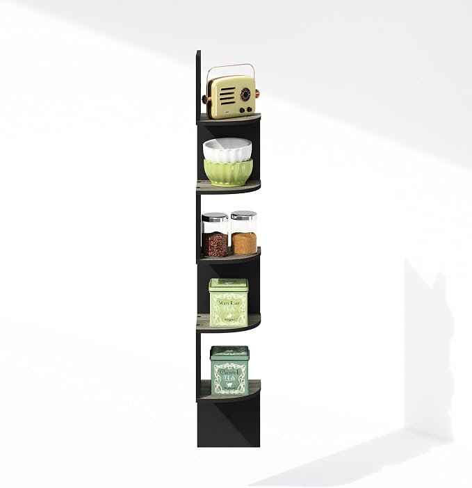 Furinno Rossi 5-Tier Floating Corner Shelf - Image 4