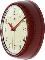 Infinity Instruments LTD. Retro 9 inch Silent Sweep Non-Ticking Mid Century - Image 3