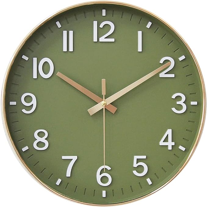 HZDHCLH Wall Clocks Battery Operated, 12 inch Silent Non Ticking Modern Wall by HZDHCLH
